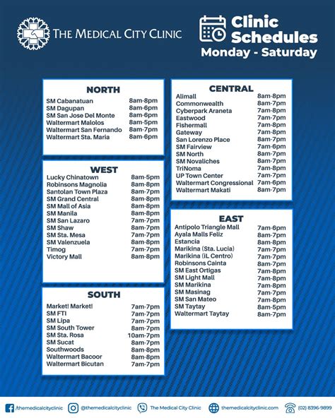 the medical city clinic doctors schedule|The Medical City.